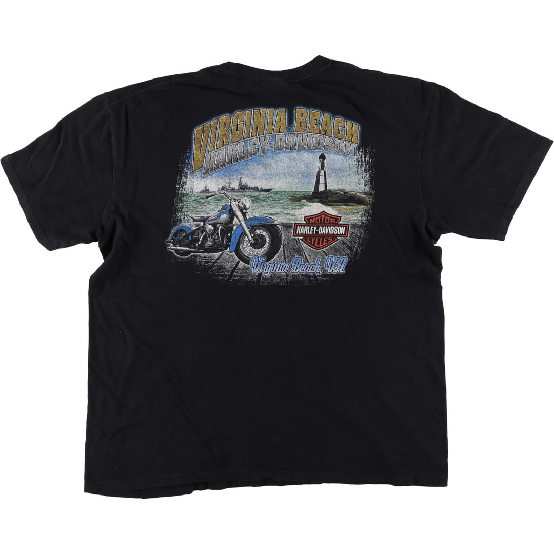 Harley-Davidson Eagle Pattern Motorcycle Bike T-shirt Men's XL equivalent /eaa476511