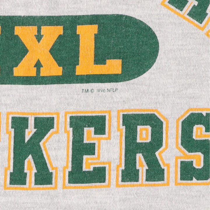 Vintage 90'S Champion NFL Green Bay Packers logo T-shirt, men's size L cotton gray type Vintage Second Hand