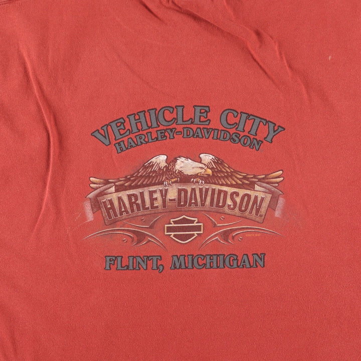 00'S Harley-Davidson Eagle Pattern Motorcycle Bike T-shirt Made in USA Men's XXL /eaa476604