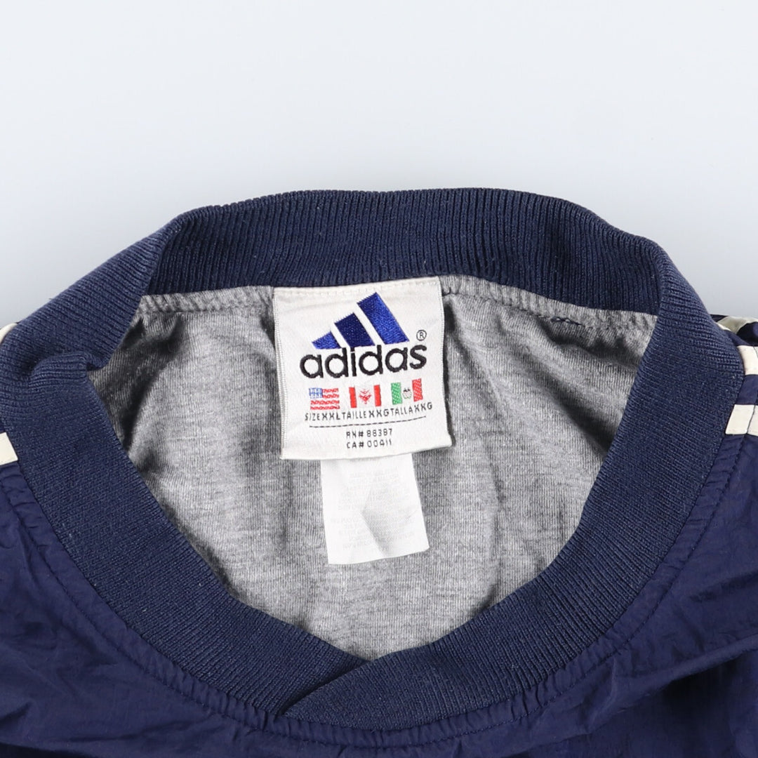 90'S Adidas nylon pullover, men's XXL size, vintage / eaa476638