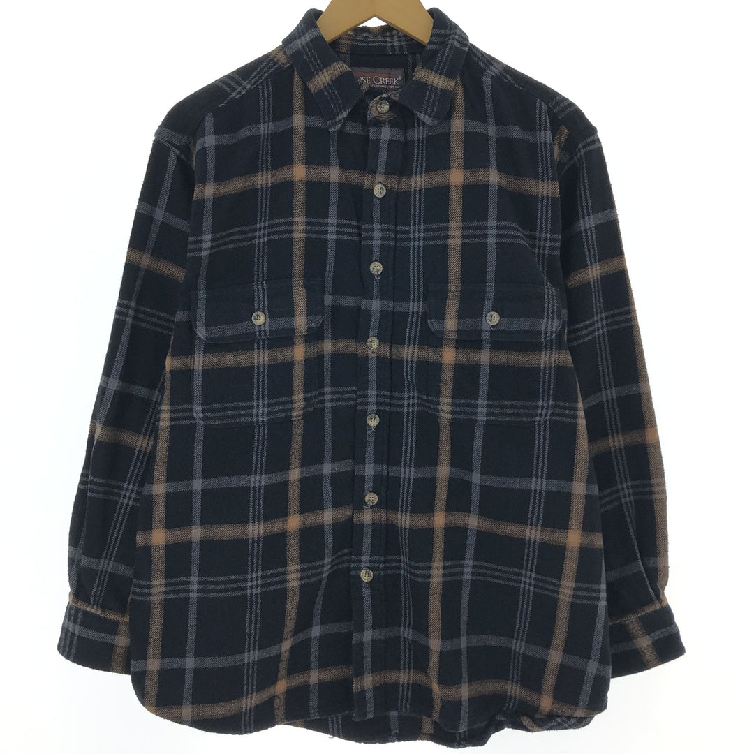 MOOSE CREEK Long Sleeve Heavy Flannel Check Shirt Men's Size L /eaa476705