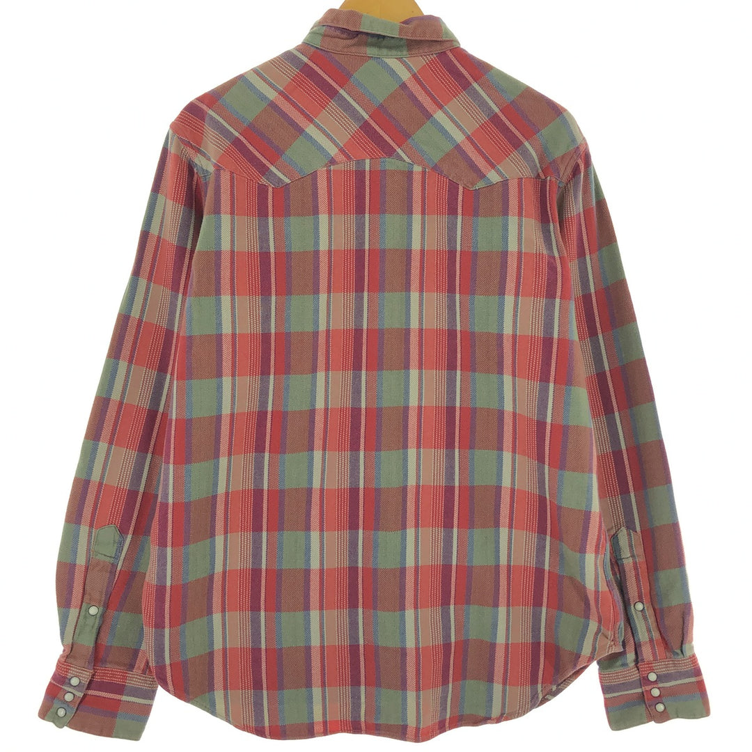 Ralph Lauren POLO by Ralph Lauren RL WESTERN Long Sleeve Western Flannel Check Shirt Men's L / eaa476711