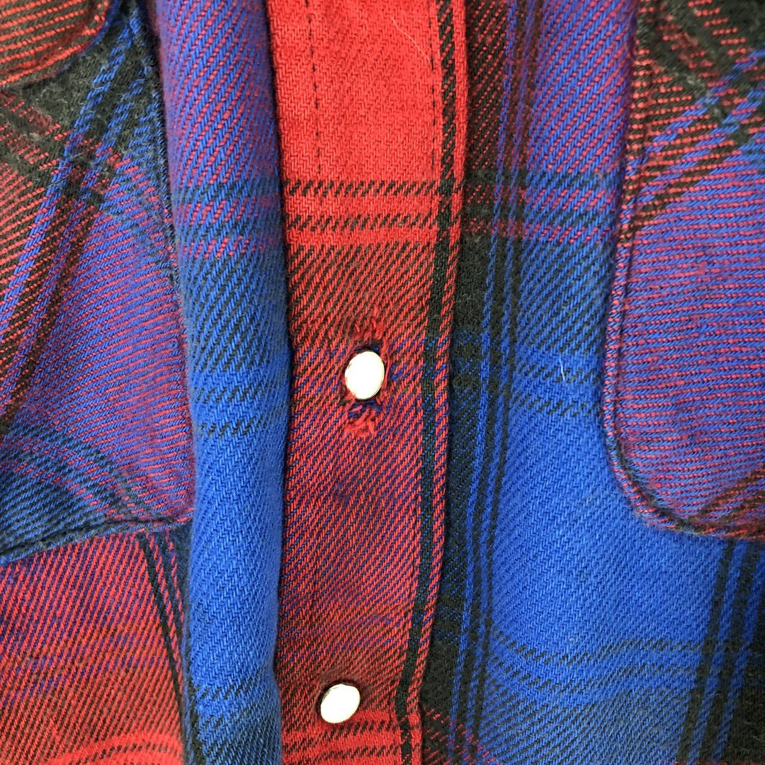 70s~80'S Five Brother Long Sleeve Heavy Flannel Check Shirt Made in USA Men's M Size Vintage /eaa476717