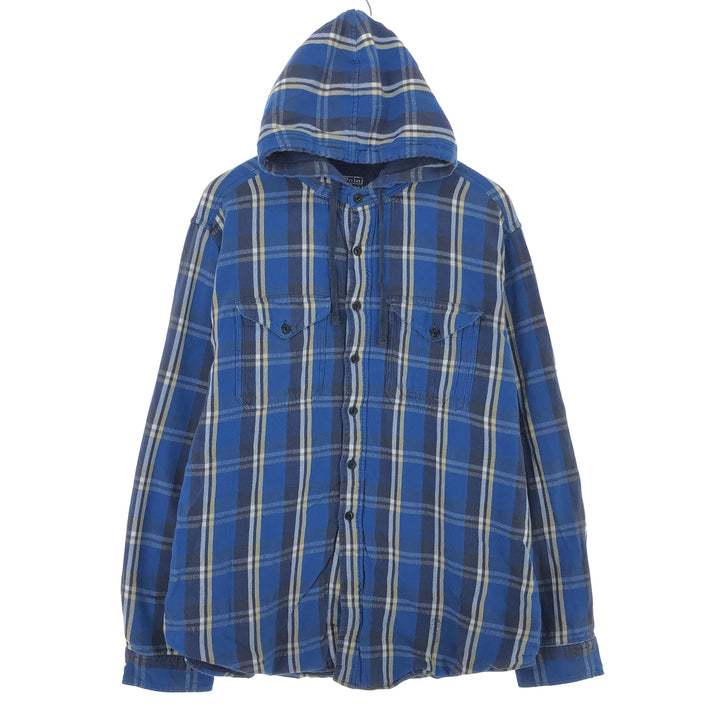 Ralph Lauren POLO by Ralph Lauren Hooded Long Sleeve Heavy Flannel Check Shirt Men's XXL / eaa476729