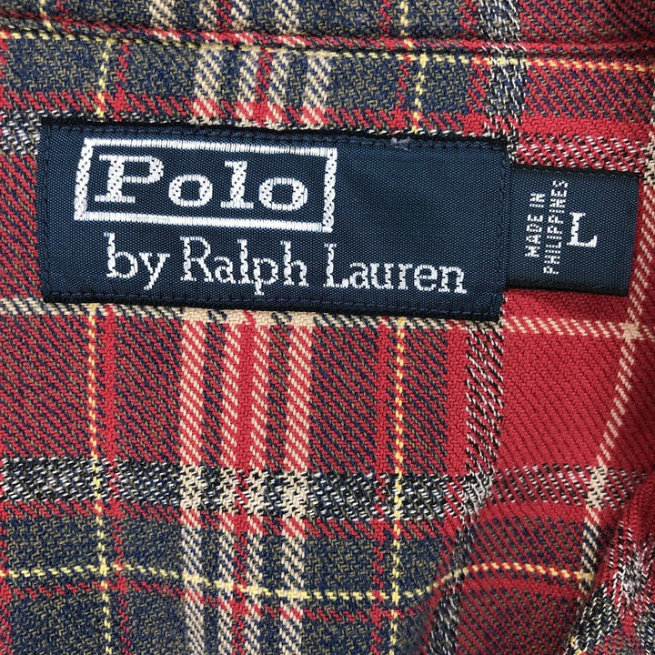 Ralph Lauren POLO by Ralph Lauren Long Sleeve Western Flannel Check Shirt Men's L / eaa476734