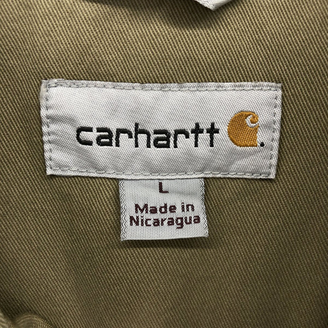 Carhartt ORIGINAL FIT long sleeve button down work shirt, men's size L / eaa476745