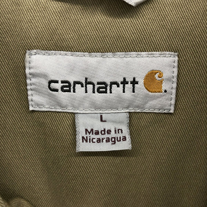 Carhartt ORIGINAL FIT long sleeve button down work shirt, men's size L / eaa476745