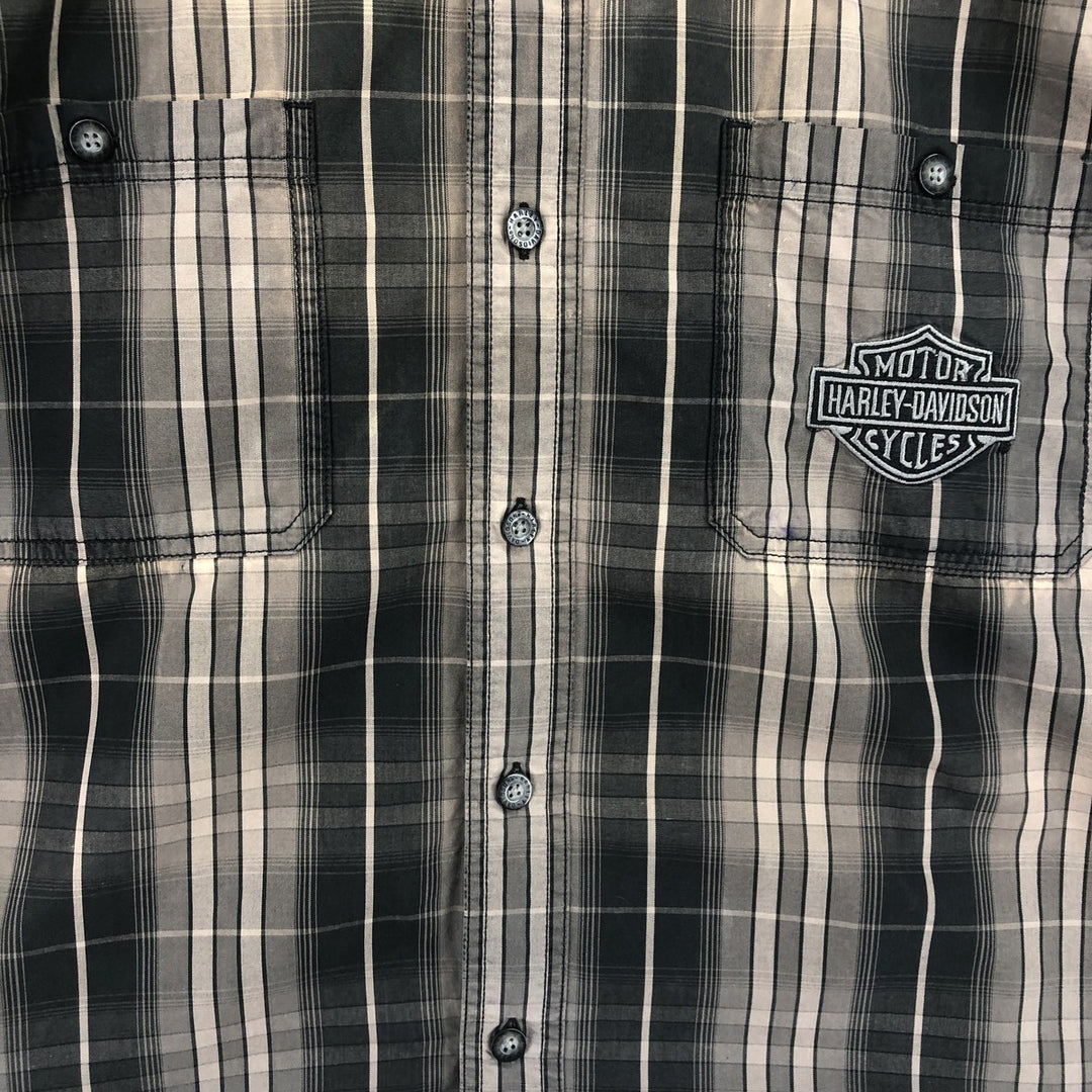 Harley-Davidson Check Pattern Long Sleeve Button-Down Work Shirt Men's XL / eaa476766