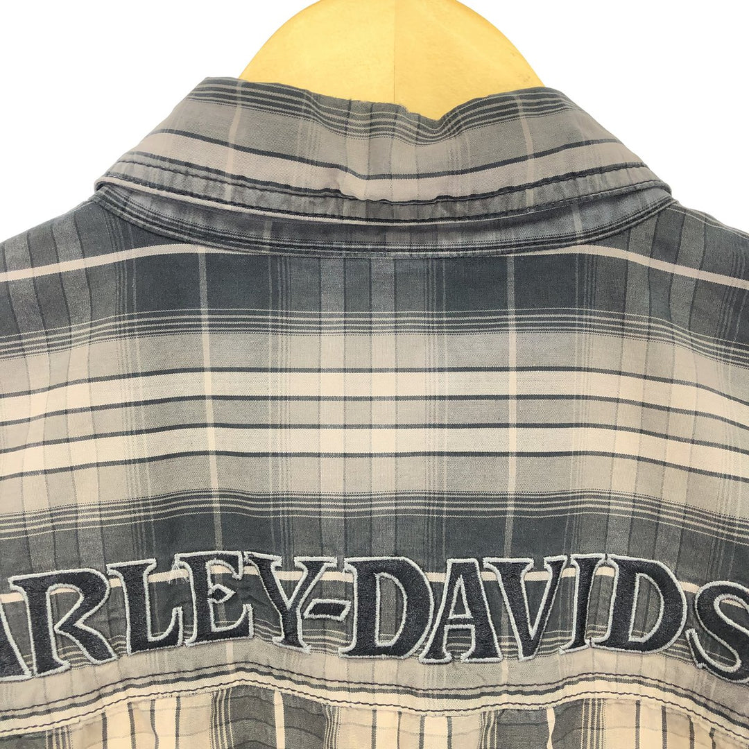 Harley-Davidson Check Pattern Long Sleeve Button-Down Work Shirt Men's XL / eaa476766