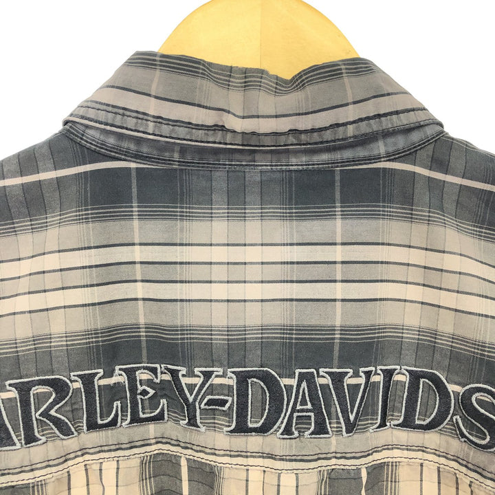 Harley-Davidson Check Pattern Long Sleeve Button-Down Work Shirt Men's XL / eaa476766