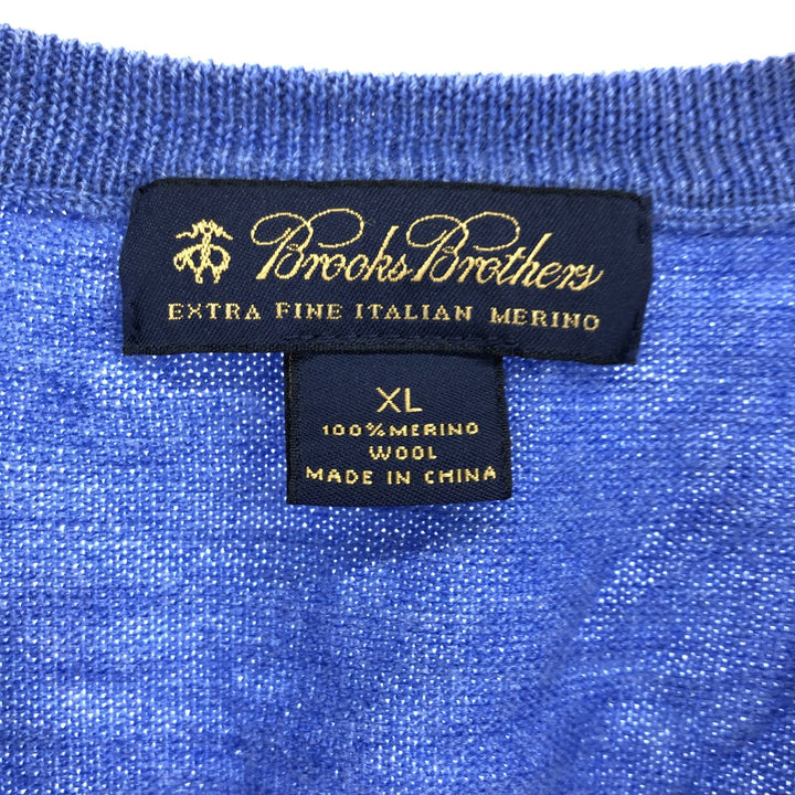 Brooks Brothers V-neck wool knit vest, men's XL size / eaa476776