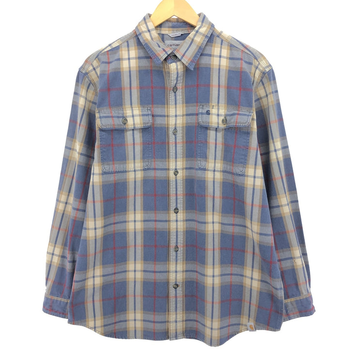 Carhartt ORIGINAL FIT long sleeve cotton check shirt, men's size L / eaa476815