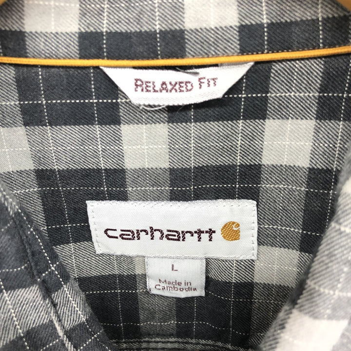 Carhartt RELAXED FIT long sleeve check shirt, men's size L / eaa476816