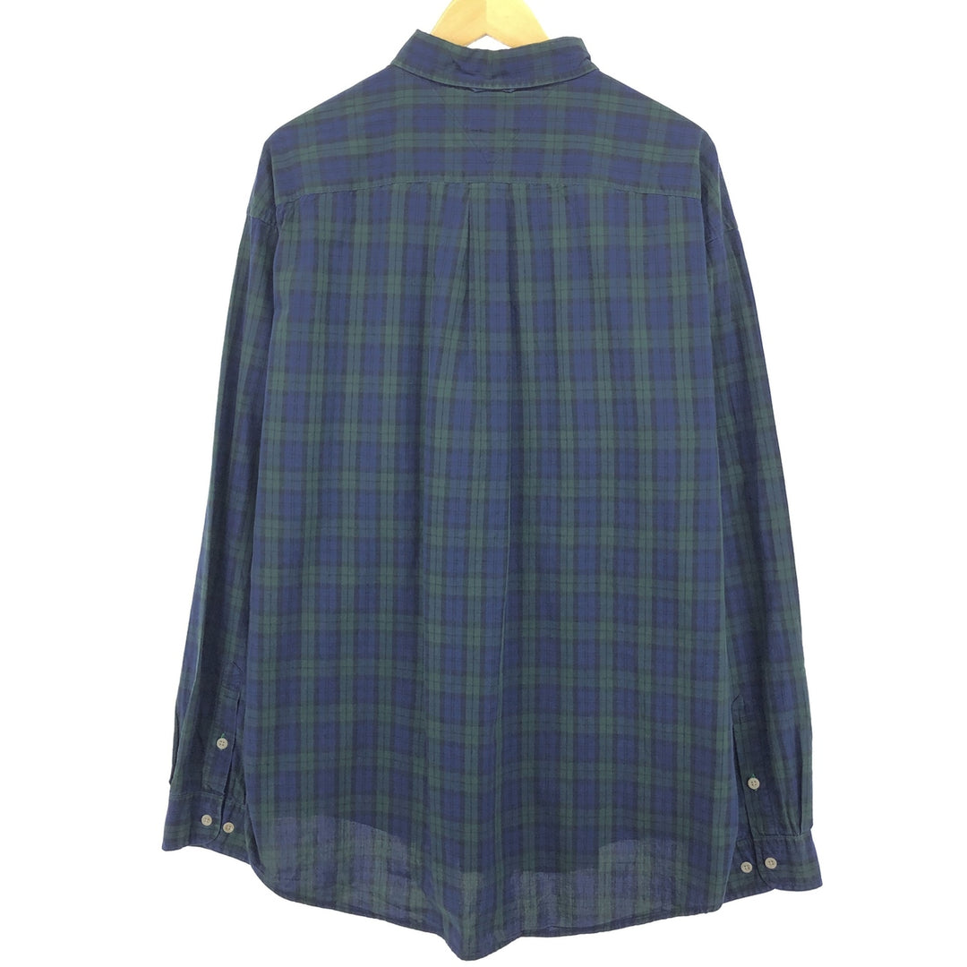 90'S Tommy Hilfiger Blackwatch Check Long Sleeve Button-Down Check Shirt Men's XL /eaa476823