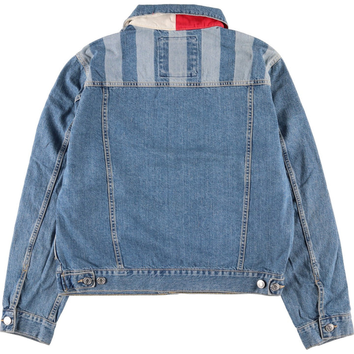 Tommy Hilfiger TOMMY HILFIGER DENIM Stripe Pattern Denim Jacket G-Jean Men's L size / eaa476970