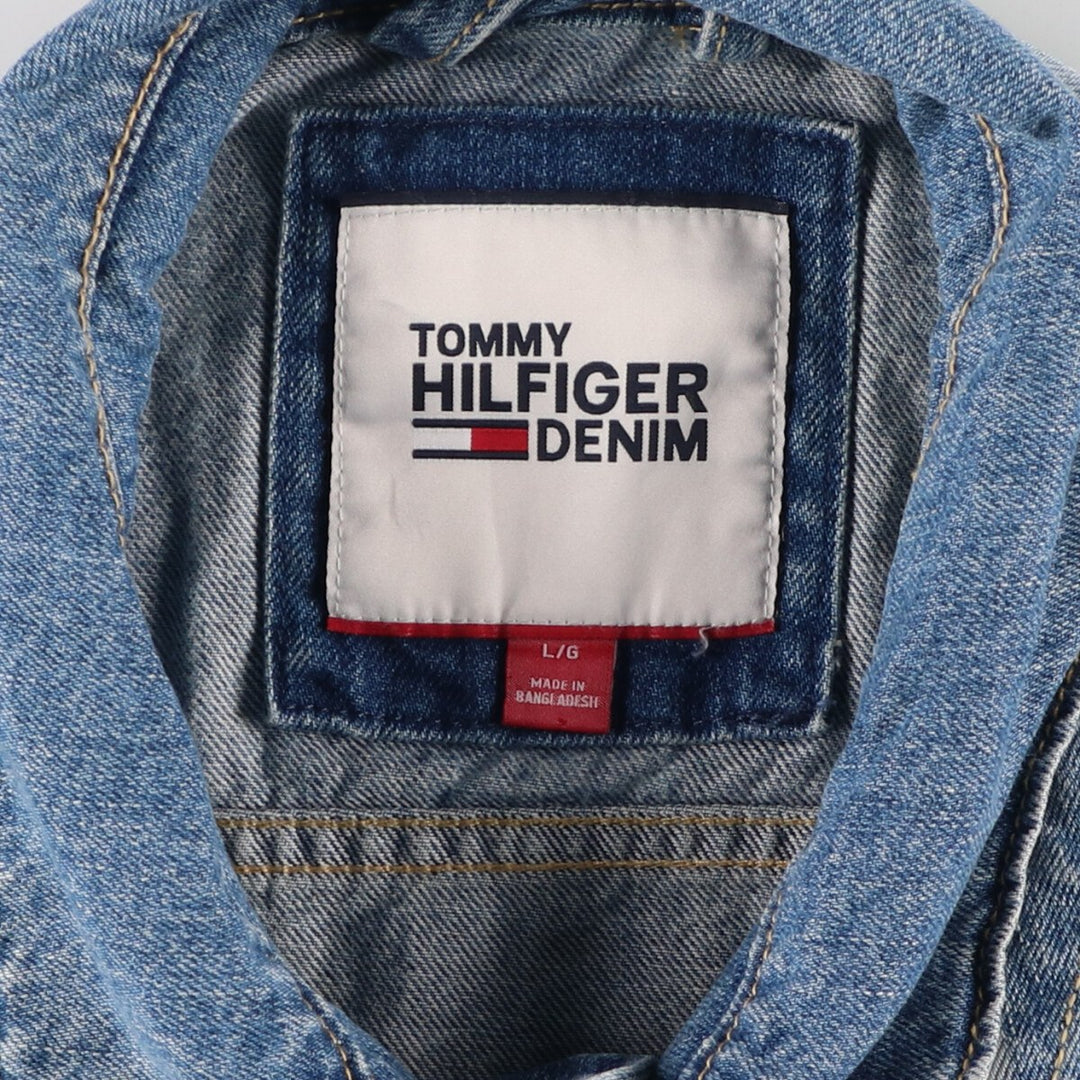 Tommy Hilfiger TOMMY HILFIGER DENIM Stripe Pattern Denim Jacket G-Jean Men's L size / eaa476970