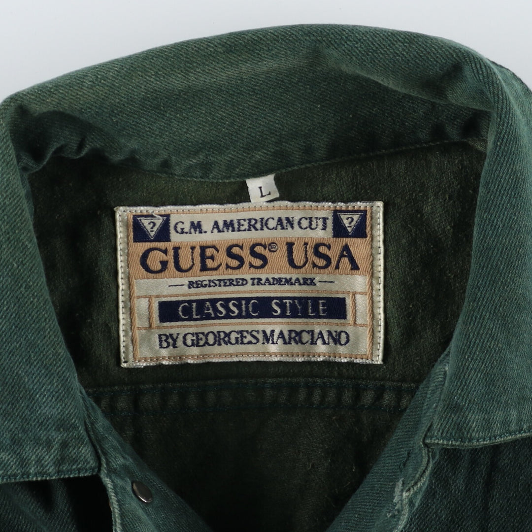 90'S Guess BY GEORGES MARCIANO denim jacket, made in USA, men's size L, vintage /eaa476972