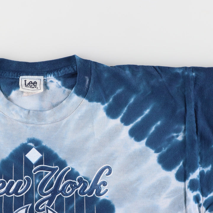 90'S Lee MLB New York Yankees Tie-dye Pattern Logo T-shirt Made in USA Men's L Vintage /eaa477012