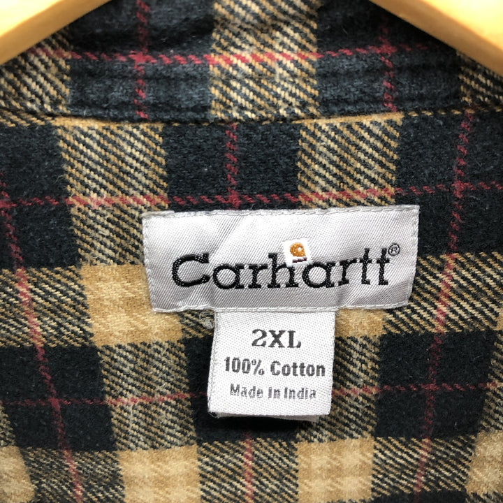 Carhartt Long Sleeve Button Down Flannel Check Shirt Men's XXL / eaa477085