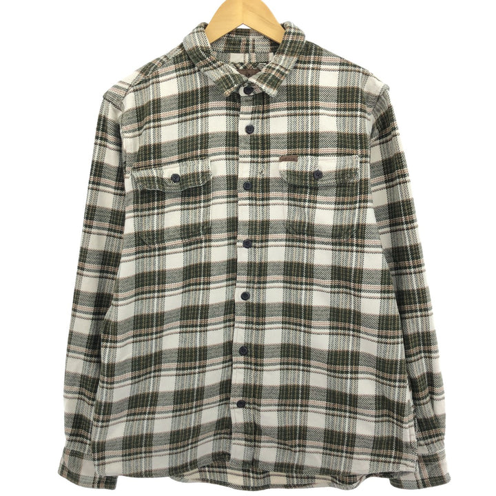 ORVIS Long Sleeve Heavy Flannel Check Shirt Men's Size L /eaa477093