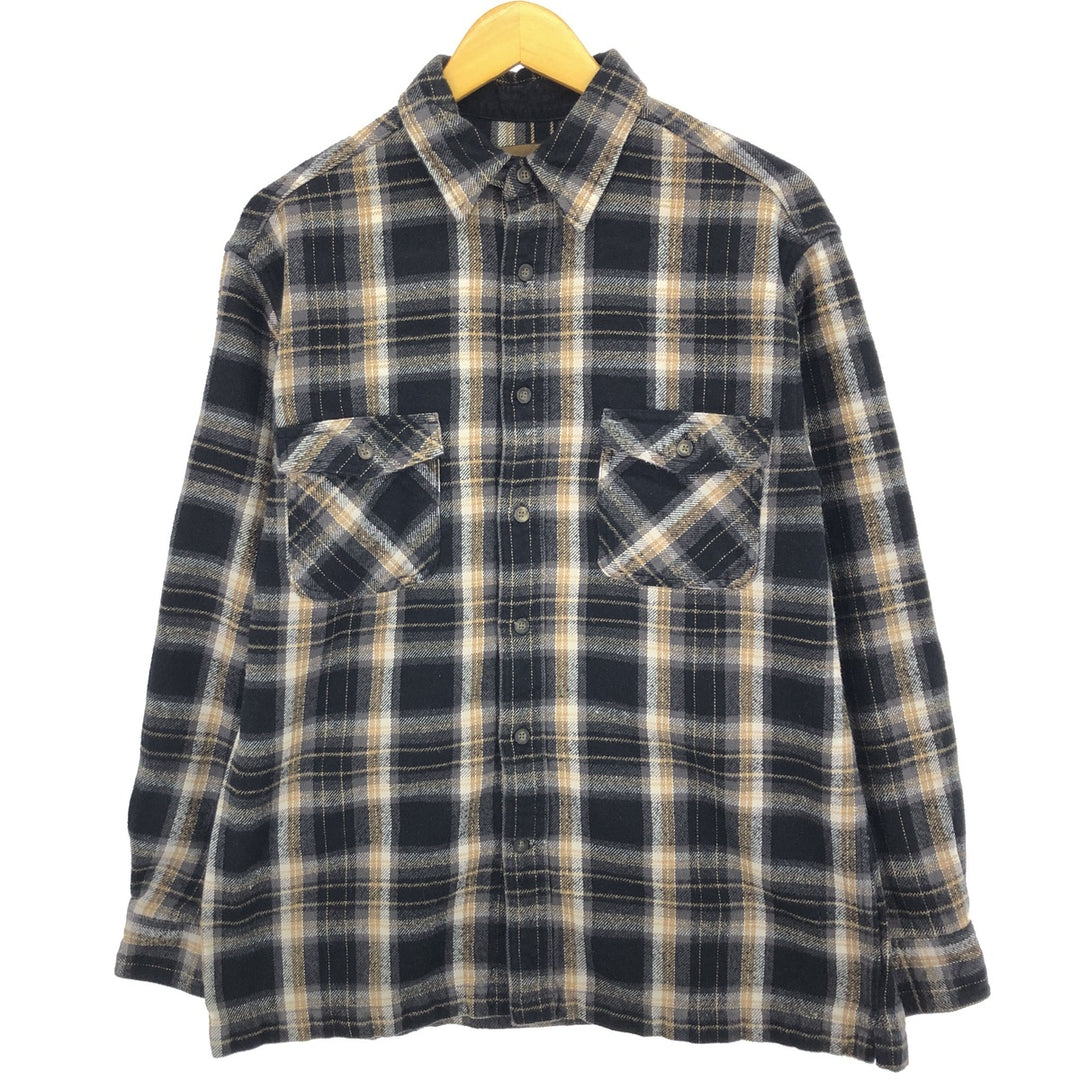 ST JOHNS BAY Long Sleeve Heavy Flannel Check Shirt Men's M Size /eaa477096