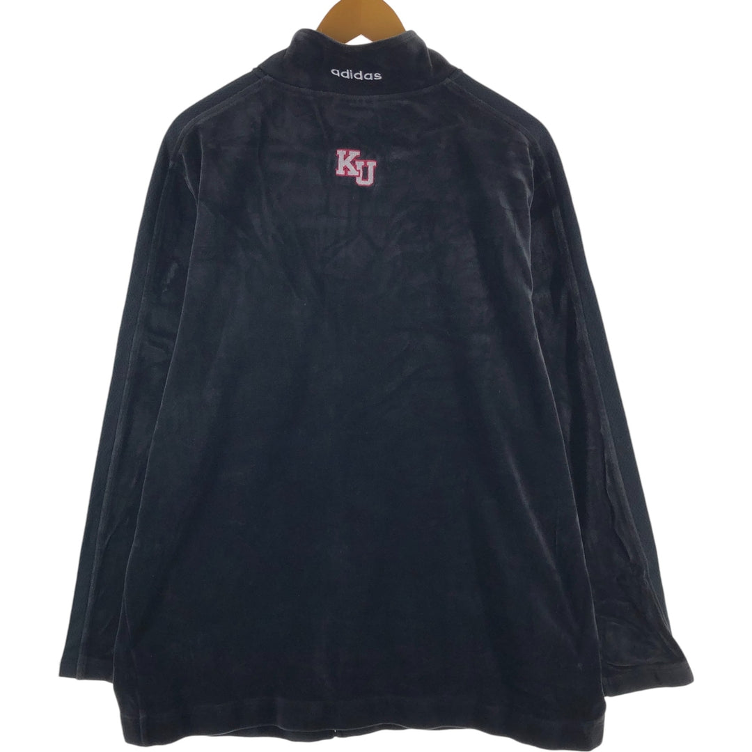 00'S Adidas Velour Jersey Track Jacket Men's XL cotton black type Vintage Second Hand