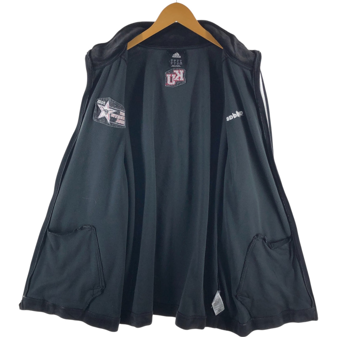 00'S Adidas Velour Jersey Track Jacket Men's XL cotton black type Vintage Second Hand