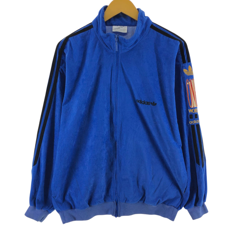 80'S Adidas Velour Jersey Track Jacket Men's Size L Vintage / eaa477278