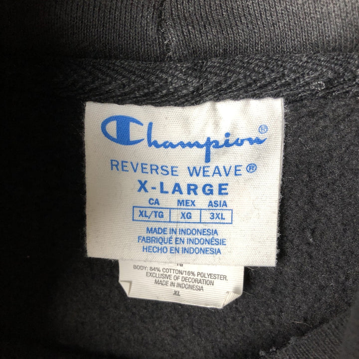 Champion REVERSE WEAVE Reverse Weave Sweat Pullover Hoodie Men's XL cotton black type Vintage Second Hand
