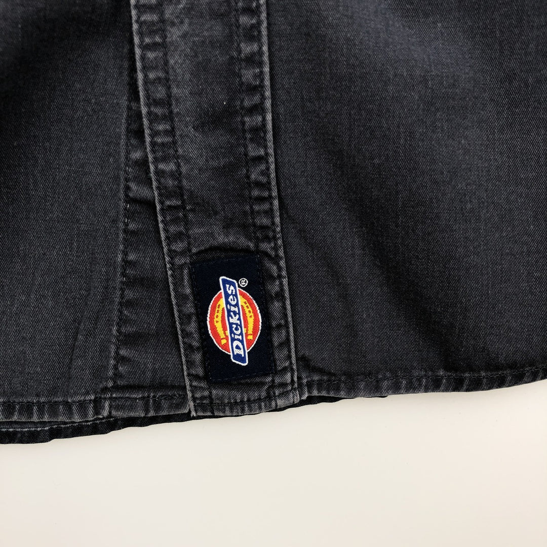 Dickies short-sleeved work shirt, men's size XL. cotton navy blue type Vintage Second Hand