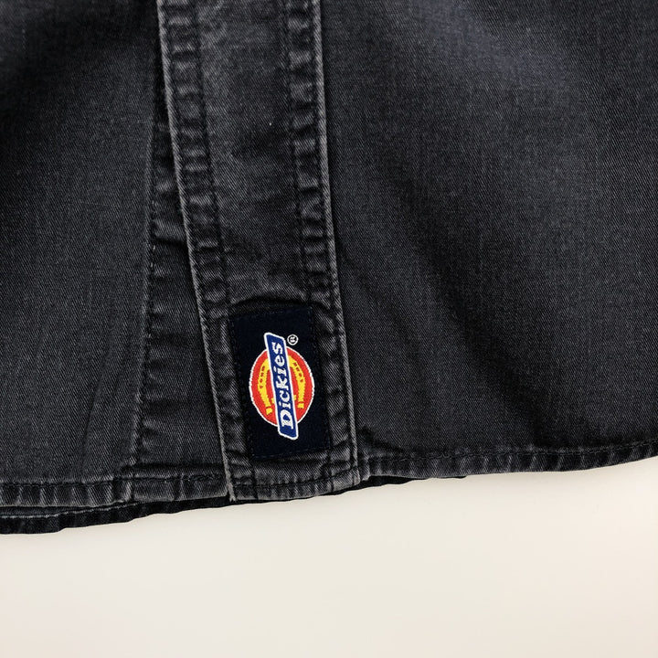 Dickies short-sleeved work shirt, men's size XL. cotton navy blue type Vintage Second Hand