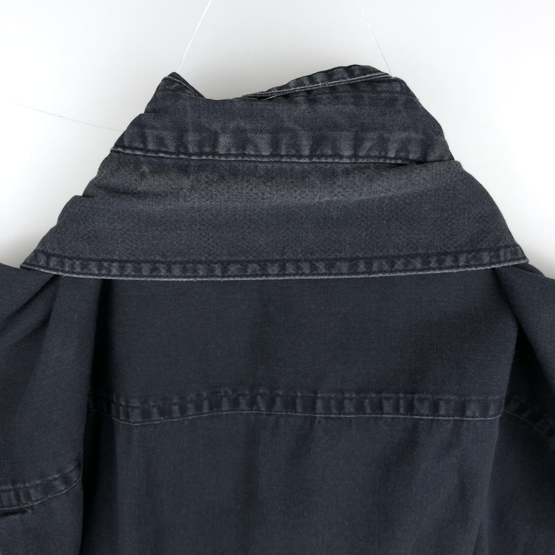 Dickies short-sleeved work shirt, men's size XL. cotton navy blue type Vintage Second Hand