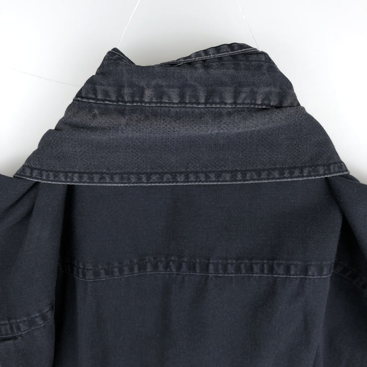 Dickies short-sleeved work shirt, men's size XL. cotton navy blue type Vintage Second Hand