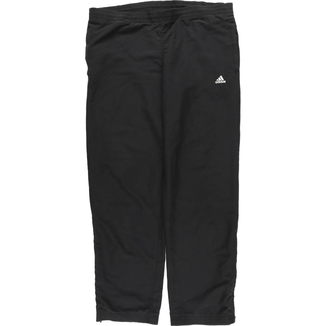 Adidas warm-up pants, nylon pants, rustling pants, men's size M polyester black type Vintage Second Hand
