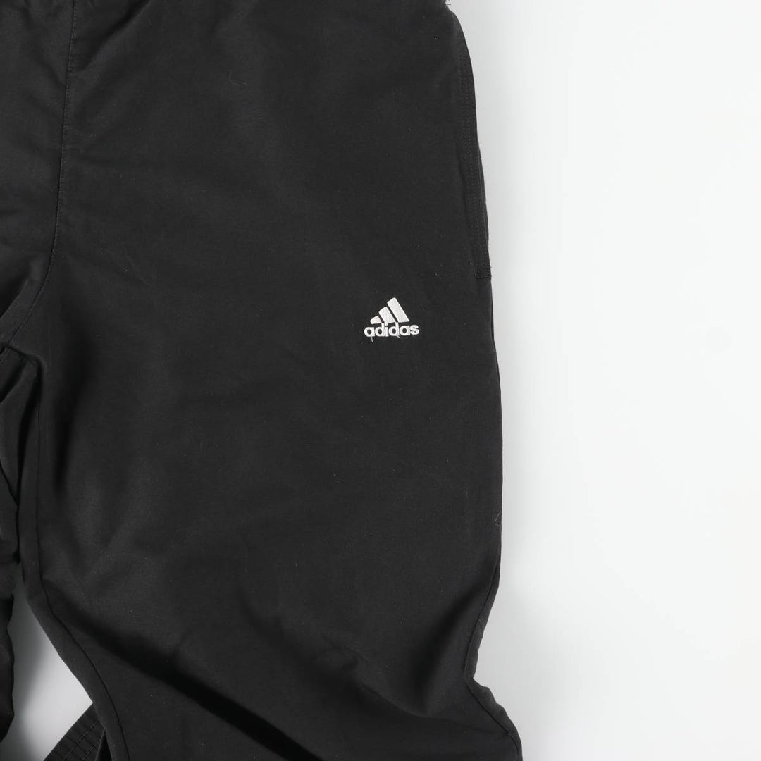 Adidas warm-up pants, nylon pants, rustling pants, men's size M polyester black type Vintage Second Hand