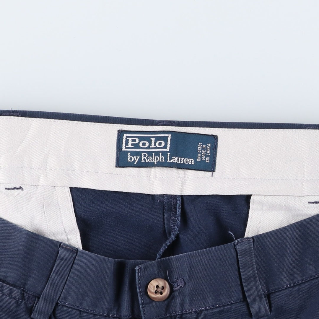 Ralph Lauren POLO by Ralph Lauren Chino Pants Men's W34 equivalent cotton navy blue type Vintage Second Hand