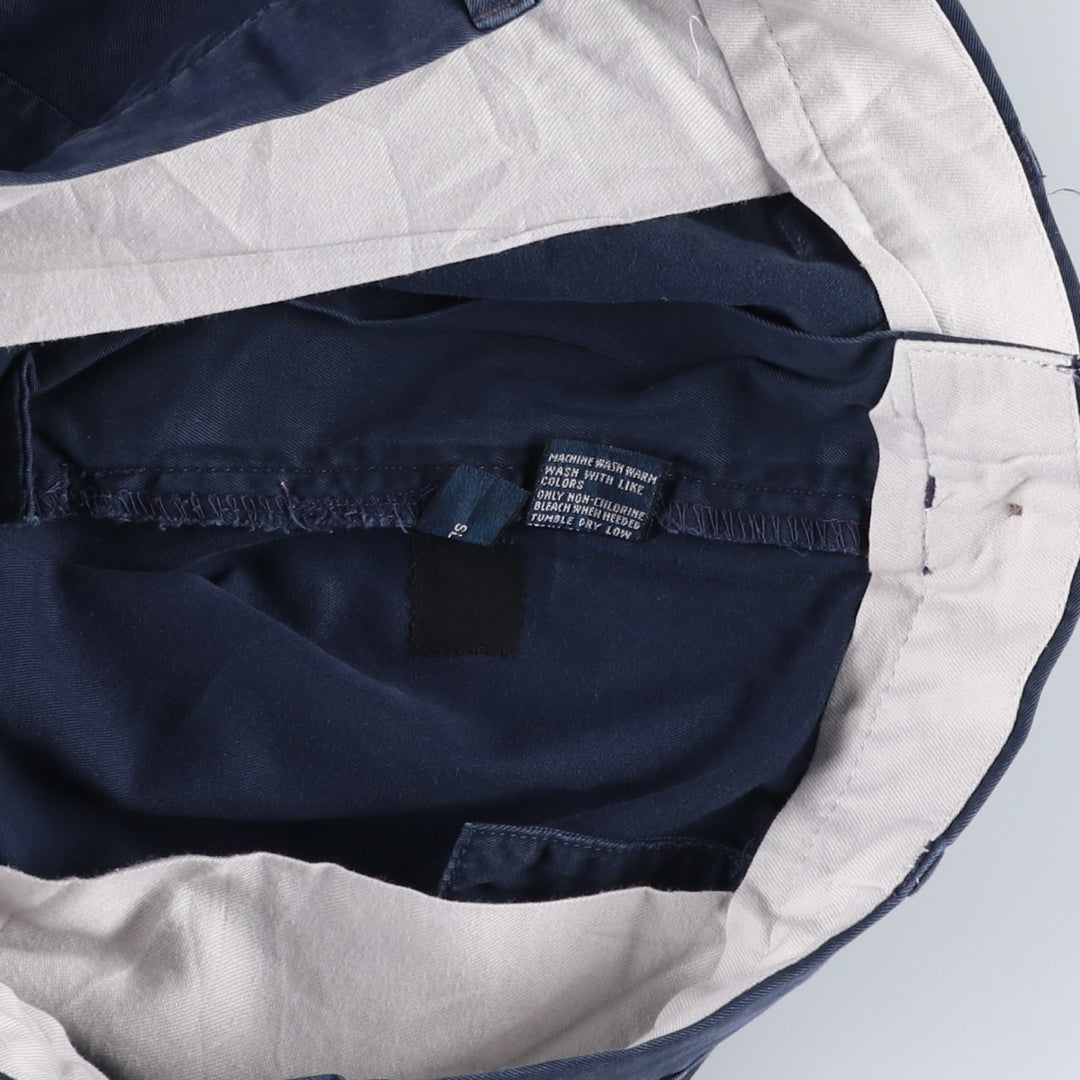 Ralph Lauren POLO by Ralph Lauren Chino Pants Men's W34 equivalent cotton navy blue type Vintage Second Hand