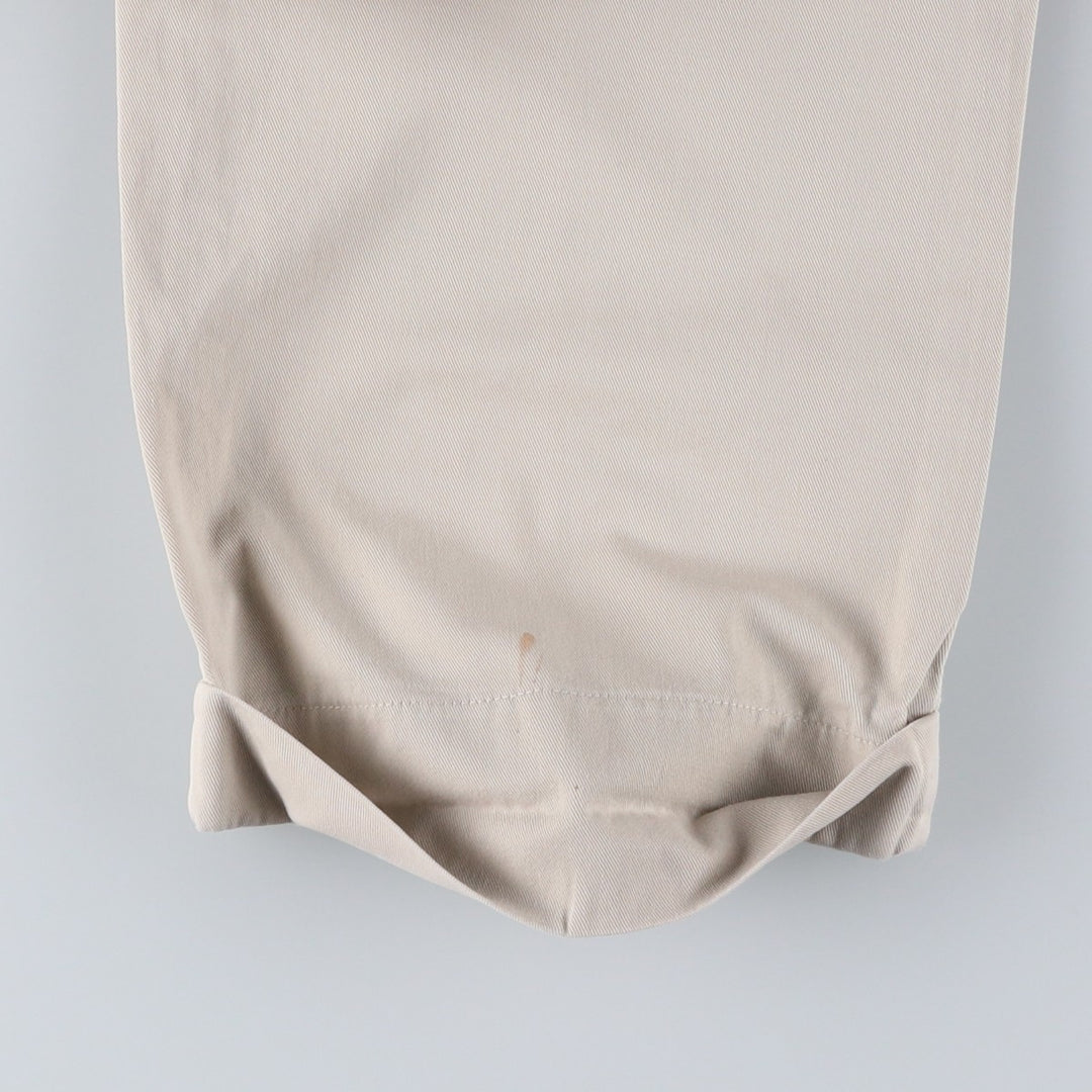 Ralph Lauren Polo Ralph Lauren Two-Pleat Chino Pants, Made in Mexico, Men's Size W34 (approx.) cotton ivory Vintage Second Hand