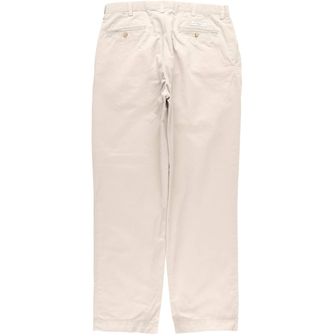 Ralph Lauren POLO by Ralph Lauren REVERSE PLEATED PROSPECT PANT Two-pleat Chino Pants Men's W34 cotton Beige type Vintage Second Hand