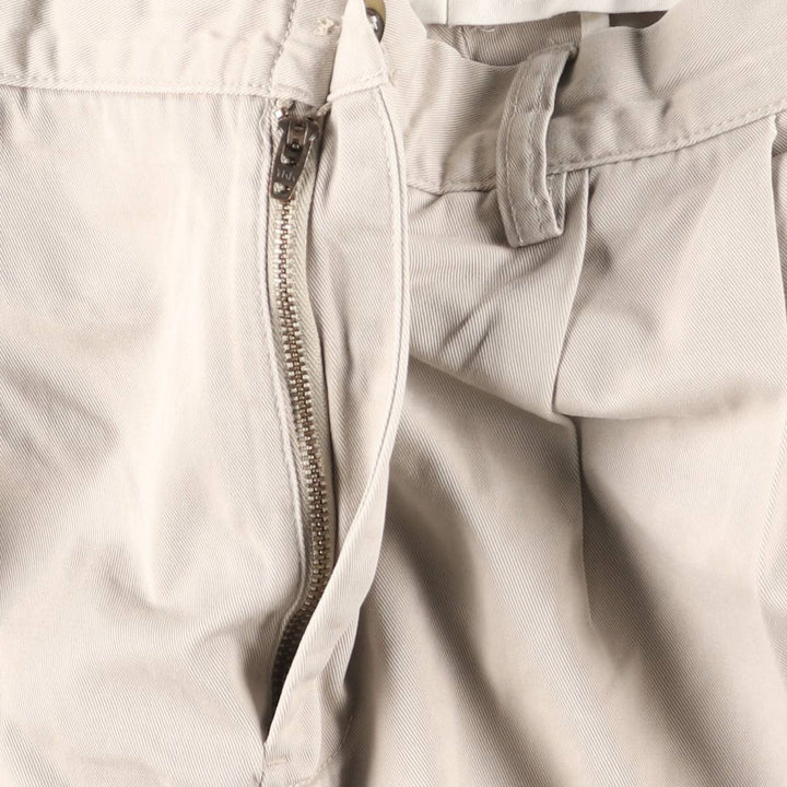 Ralph Lauren POLO by Ralph Lauren REVERSE PLEATED PROSPECT PANT Two-pleat Chino Pants Men's W34 cotton Beige type Vintage Second Hand