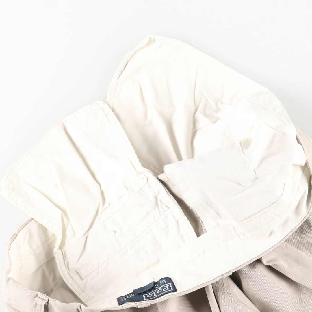 Ralph Lauren POLO by Ralph Lauren REVERSE PLEATED PROSPECT PANT Two-pleat Chino Pants Men's W34 cotton Beige type Vintage Second Hand