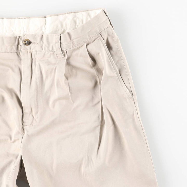 Ralph Lauren POLO by Ralph Lauren REVERSE PLEATED PROSPECT PANT Two-pleat Chino Pants Men's W34 cotton Beige type Vintage Second Hand