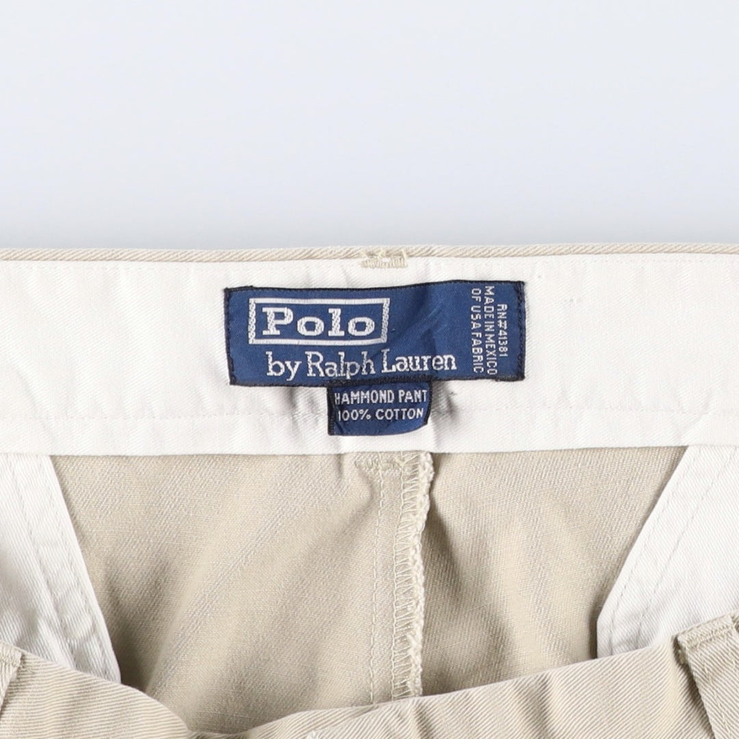 Ralph Lauren POLO by Ralph Lauren HAMMOND PANT Chino Pants, Men's W35 equivalent. cotton Beige type Vintage Second Hand