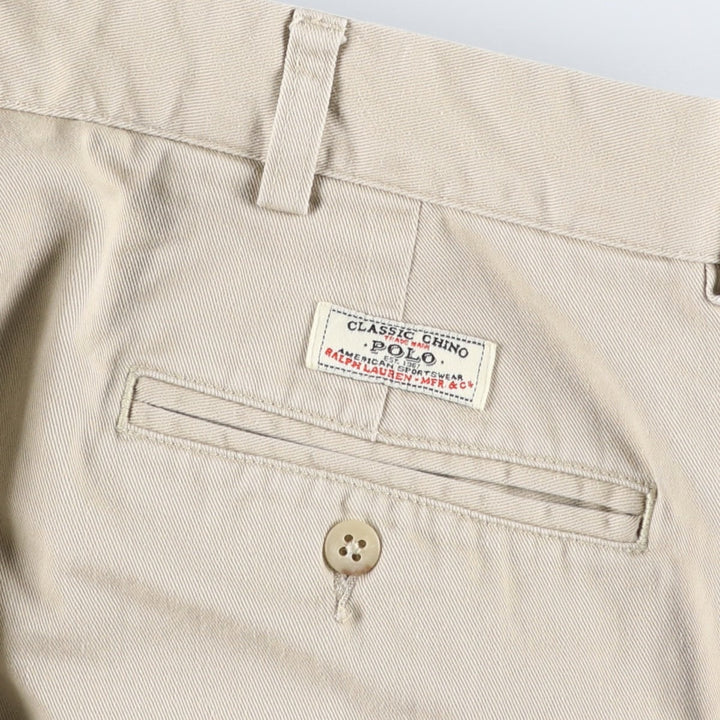 Ralph Lauren POLO by Ralph Lauren HAMMOND PANT Chino Pants, Men's W35 equivalent. cotton Beige type Vintage Second Hand