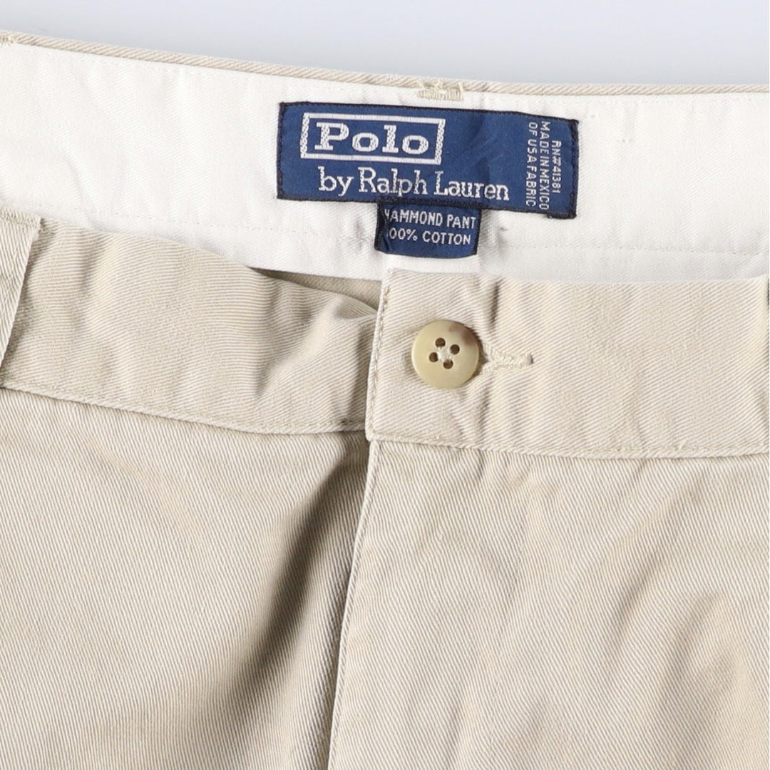 Ralph Lauren POLO by Ralph Lauren HAMMOND PANT Chino Pants, Men's W35 equivalent. cotton Beige type Vintage Second Hand