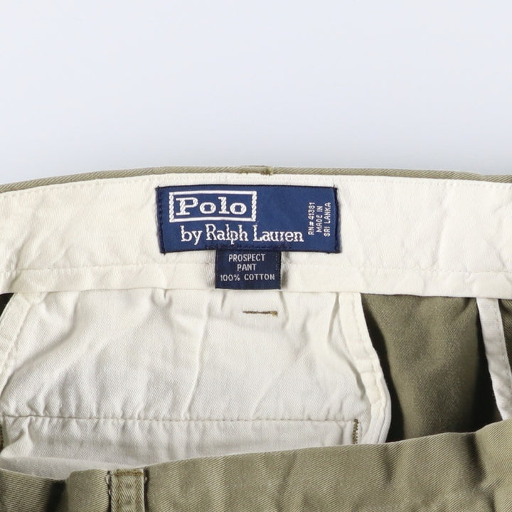 Ralph Lauren POLO by Ralph Lauren PROSPECT PANT chino pants, men's size W37 cotton Khaki type Vintage Second Hand