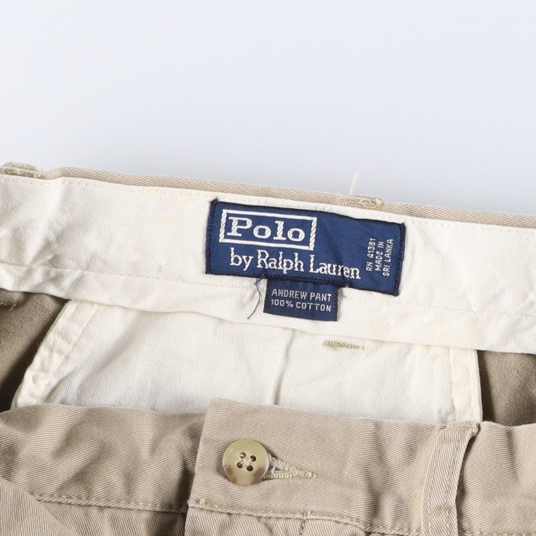 Ralph Lauren POLO by Ralph Lauren ANDREW PANT Chino Pants, Men's W34 (approx.) cotton Beige type Vintage Second Hand