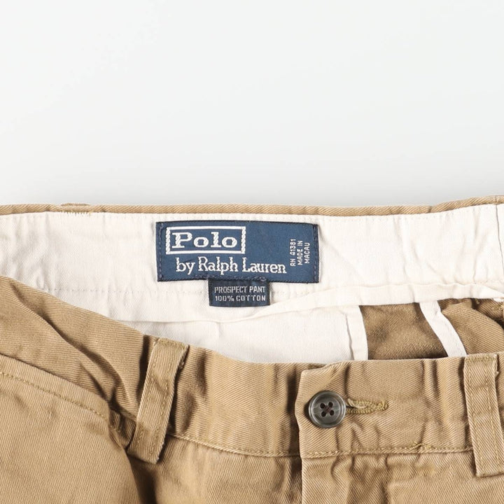 Ralph Lauren POLO by Ralph Lauren PROSPECT PANT chino pants, men's size W33 cotton brown type Vintage Second Hand