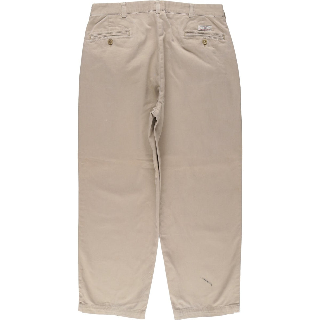 Ralph Lauren POLO by Ralph Lauren Two-pleat Chino Pants for Men, W35 cotton Beige type Vintage Second Hand