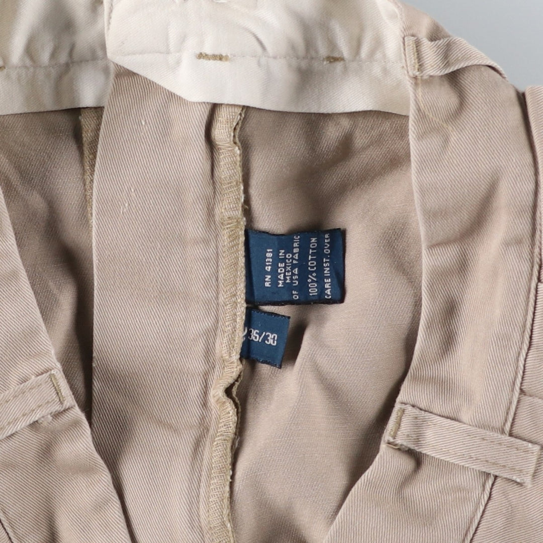 Ralph Lauren POLO by Ralph Lauren Two-pleat Chino Pants for Men, W35 cotton Beige type Vintage Second Hand